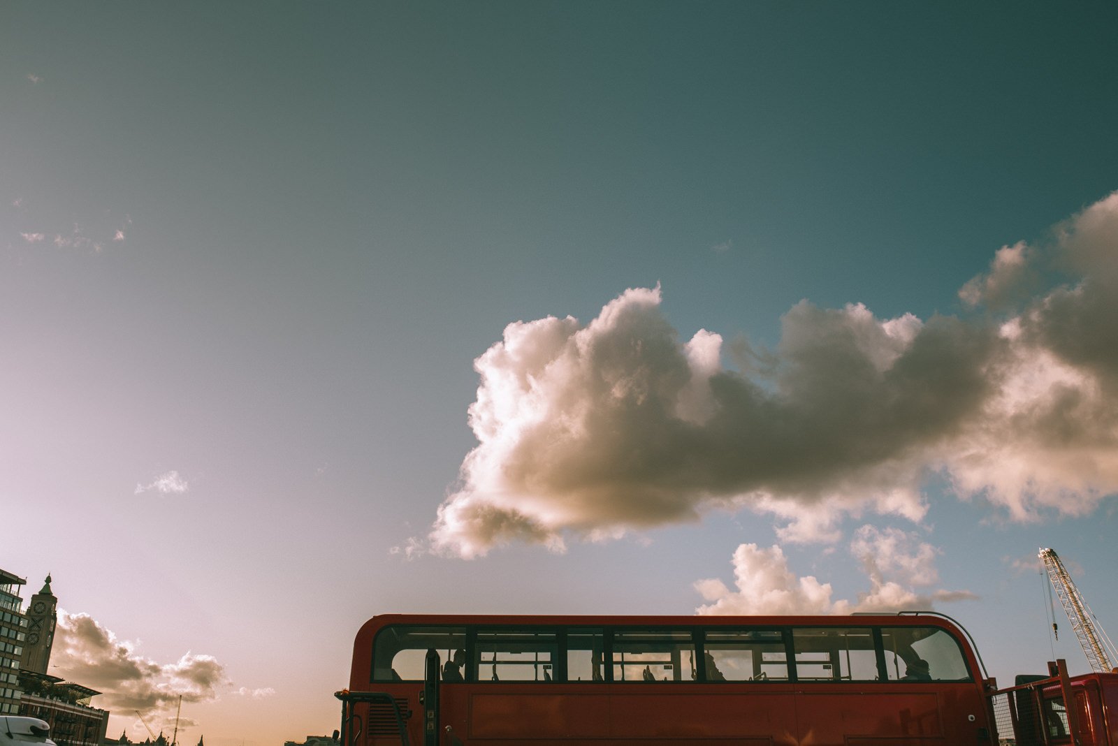 A double-decker bus in London